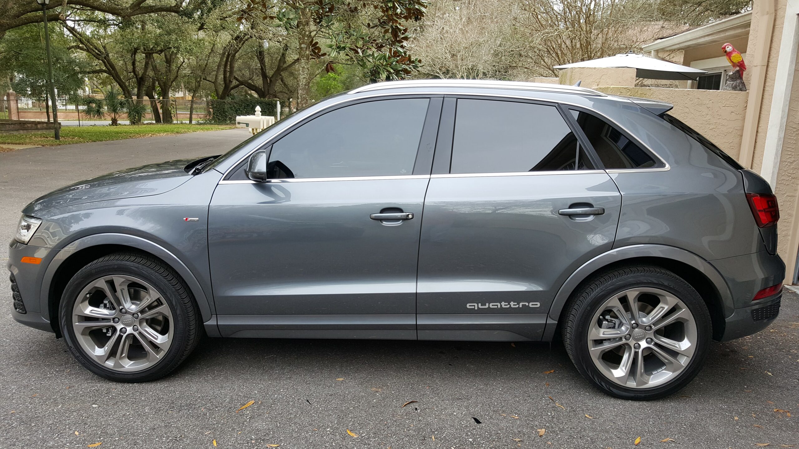 Ceramic car window tint close up