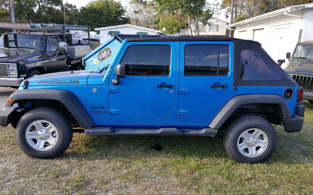 Blue Jeep tinted