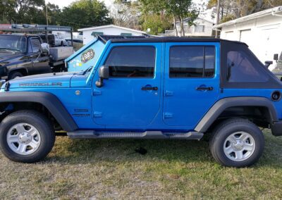 Blue Jeep tinted