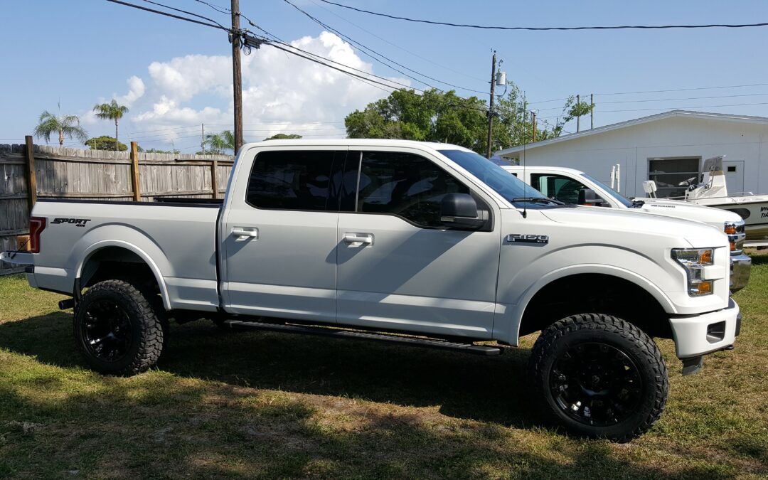 white truck tinted