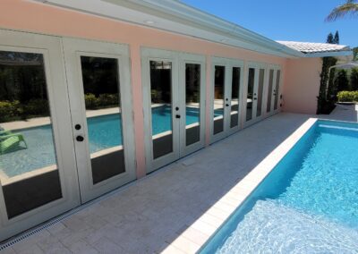 Windows facing pool tinted