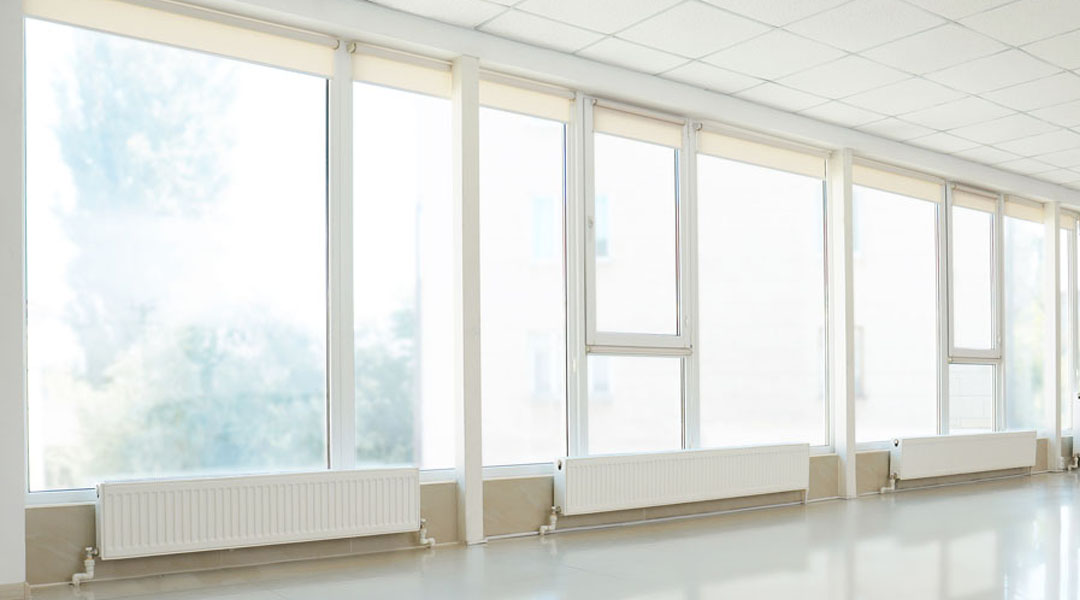 Sun shining through windows before window tint installation